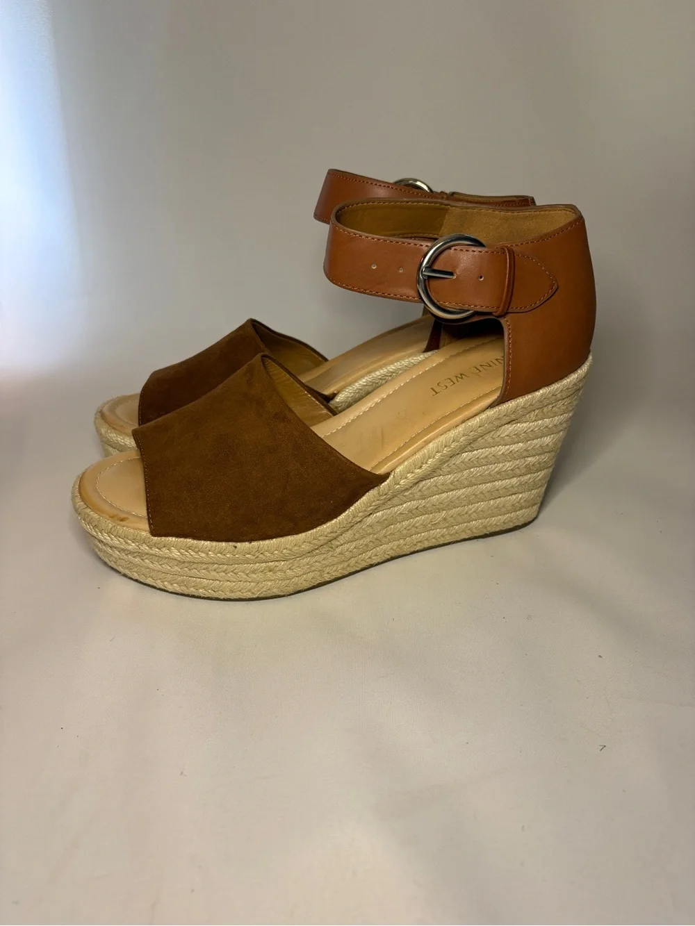 Nine West Adell Espadrille Wedge Sandals Size 9.5
